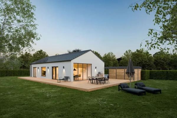 Immobilie in Lonnig - Projektierter Bungalow in Lonnig mit 3 Zimmern - Ausbaustufe FastFertigPlus - Bild 0