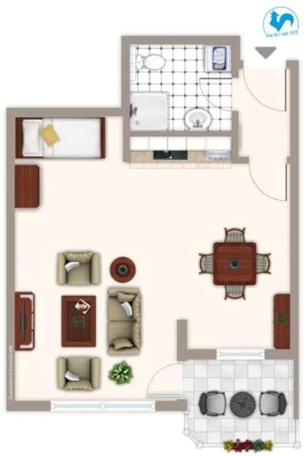 Immobilie in Biberach an der Riß - Klein, fein und mit Blick ins Grüne – charmante 1-Zimmer-Wohnung mit Sonnenbalkon - Bild 2