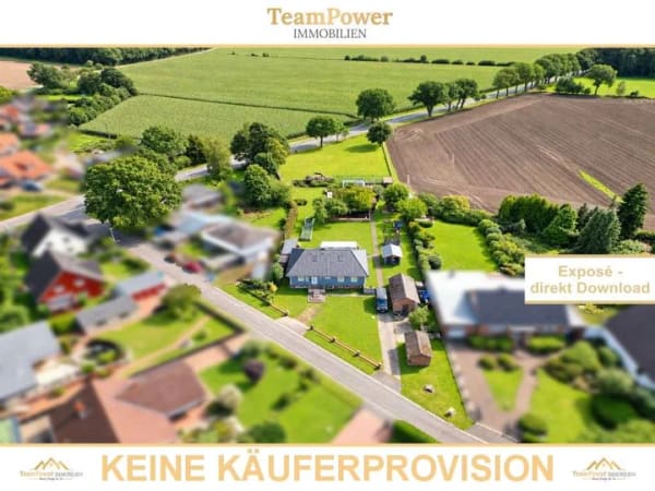 Immobilie in Borstel - 4.372 m² Freiheit!
Bungalow mit eigener Koppel & viel Platz - Bild 0