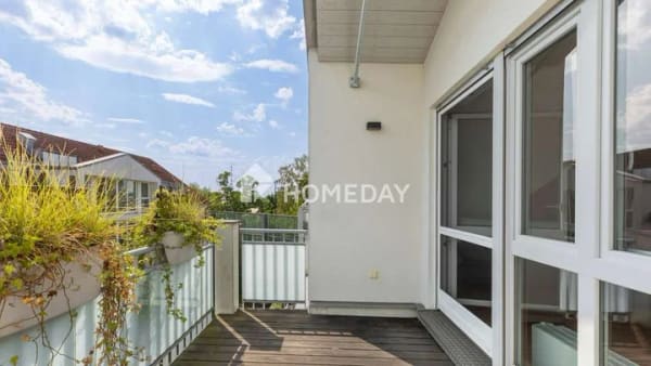 Immobilie in Unterföhring - Stilvolle Wohnung im dritten Obergeschoss mit EBK, Balkon, Tiefgarage und Aufzug in Unterföhring - Bild 1