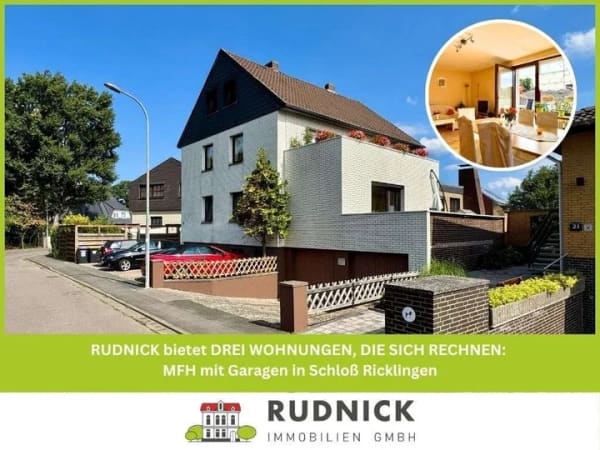 Immobilie in Garbsen - RUDNICK bietet DREI WOHNUNGEN, DIE SICH RECHNEN: MFH mit Garagen in Schloß Ricklingen - Bild 0
