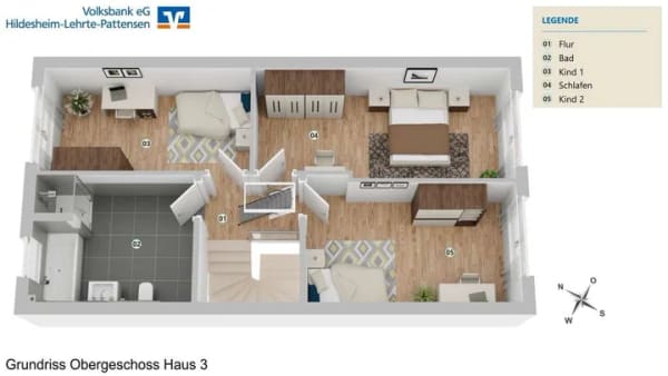 Immobilie in Algermissen - Neubauprojekt in Algermissen-Lühnde – 5 moderne Reihenhäuser mit Stellplätzen - Bild 4