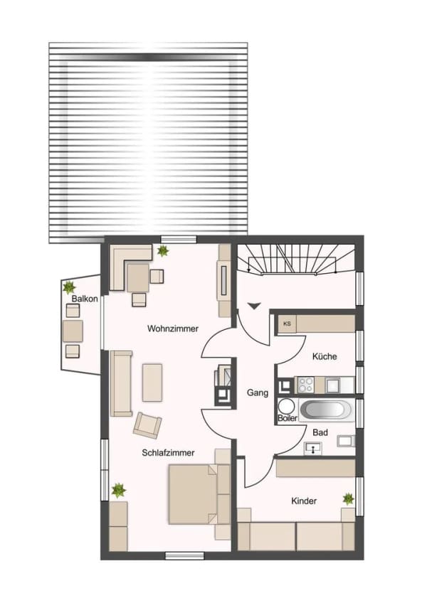 Immobilie in Schrozberg - Geräumige Maisonettwohnung mit Gartenanteil in Schrozberg - Bild 1
