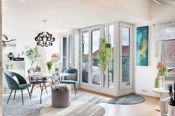 Immobilie in Aschheim - Dachgeschosswohnung mit hochwertiger Ausstattung und ausgebautem Spitzboden, Dachterrasse nach Süden - Bild 4