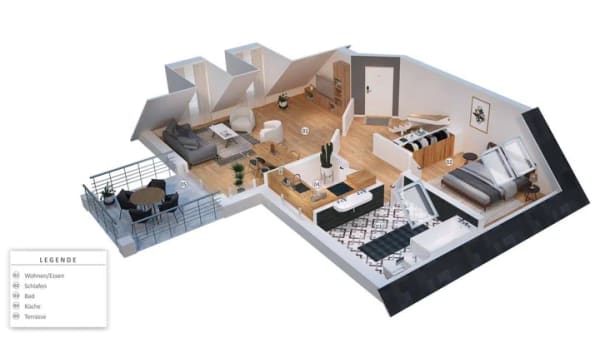 Immobilie in Nackenheim - Vermietete Maisonette auf zwei Ebenen mit Traumblick vom Balkon - Bild 1