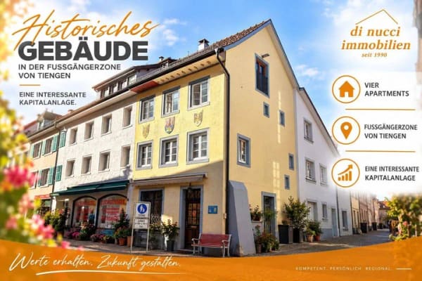 Immobilie in Waldshut-Tiengen - Altstadtflair trifft Renditepotenzial - Stadthaus mit 4 Apartments in Tiengen. - Bild 0