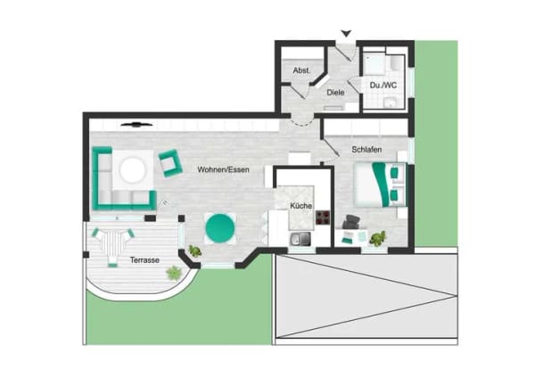 Immobilie in Hildrizhausen - Stilvolle 2-Zimmer-Gartenwohnung in Hildrizhausen für Eigennutzer oder Kapitalanleger! - Bild 2