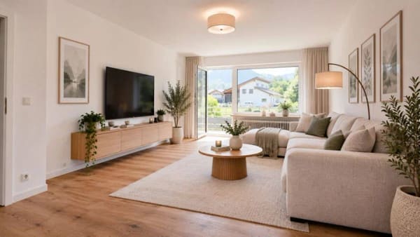 Immobilie in Oberaudorf - Attraktive 3-Zimmer-Wohnung mit Balkon, Bergpanorama und Stellplatz - Bild 2