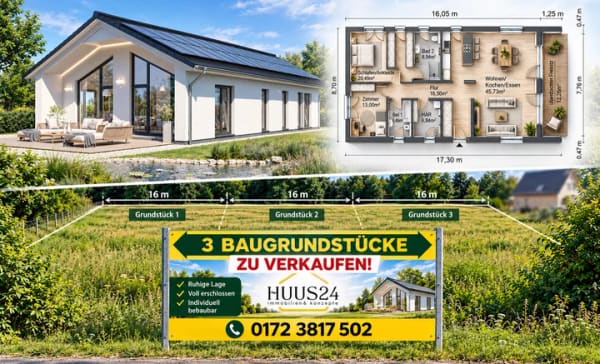 Immobilie in Ziesendorf - Vor den Toren Rostocks – Attraktiver Neubau - Kathedralbungalow auf einem von drei großzügigen Baugrundstücken in 18059 Fahrenholz - Bild 0