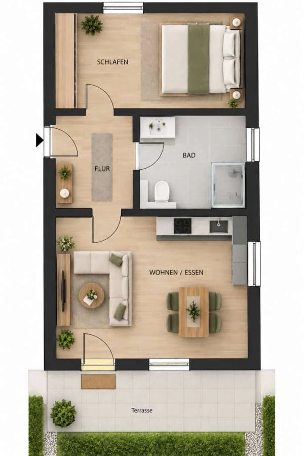 Immobilie in Affalterbach - Gut vermiete 2-Zimmerwohnung mit kleiner Terrasse - Bild 4