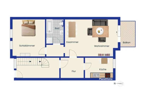 Immobilie in Bad Staffelstein - Vermietete 2-Zimmer-Wohnung mit Balkon und Stellplatz in Bad Staffelstein - Bild 3