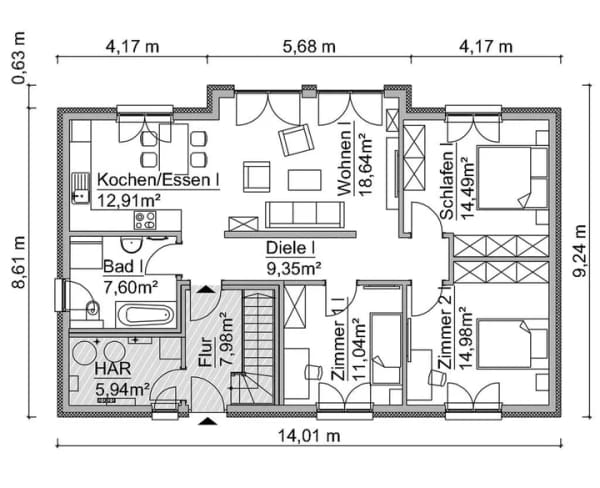 Immobilie in Horgenzell - Erst bauen - dann Zahlen! Mehrgenerationenhaus oder EFH - Bild 3