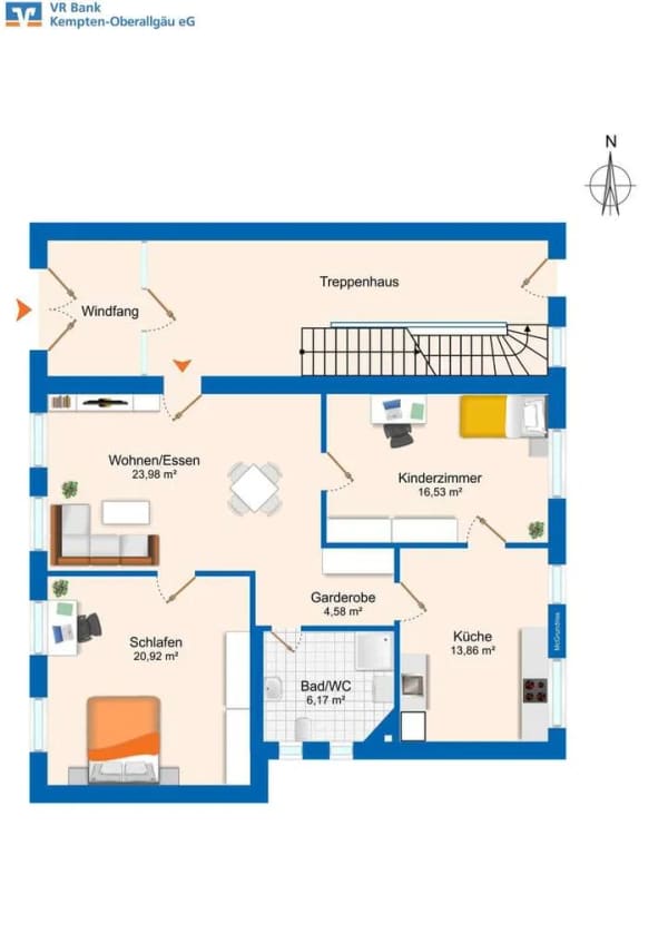 Immobilie in Kempten (Allgäu) - Historisches Altstadthaus mit 3 Wohnungen  (Denkmal, § 7i Afa-möglich) in Kempten - Bild 1