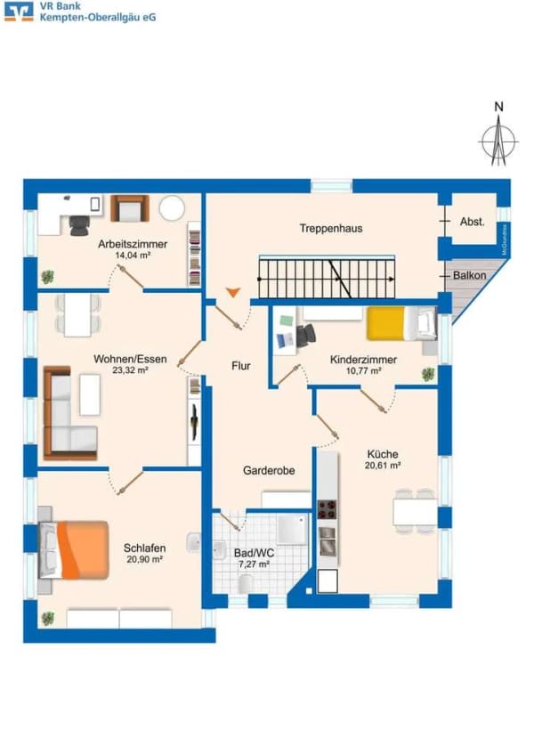 Immobilie in Kempten (Allgäu) - Historisches Altstadthaus mit 3 Wohnungen  (Denkmal, § 7i Afa-möglich) in Kempten - Bild 2