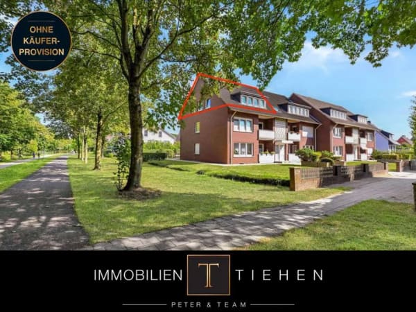 Immobilie in Meppen - Dach überm Kopf, Garage vor der Tür: Vermietete Dachgeschosswohnung mit Heizung aus 2020 in Meppen! - Bild 0