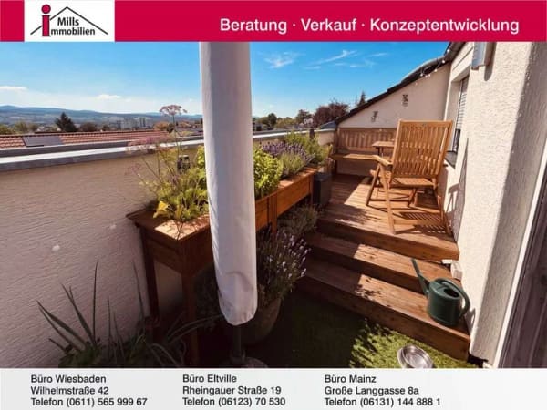 Immobilie in Budenheim - Top geschnittene Eigentumswohnung mit Balkon in schöner Lage von Budenheim - Bild 0