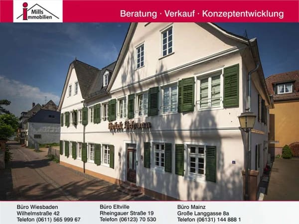 Immobilie in Walluf - DIESES HAUS WIRD SIE ÜBERRASCHEN
Historisches Anwesen mit vier Wohnungen direkt am Rhein - Bild 0
