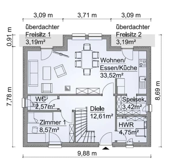 Immobilie in Jersbek - Attraktives KFW 40 Haus in Jersbek mit Grundstücksvermittlung! Neuer Preis Grundstück. - Bild 1