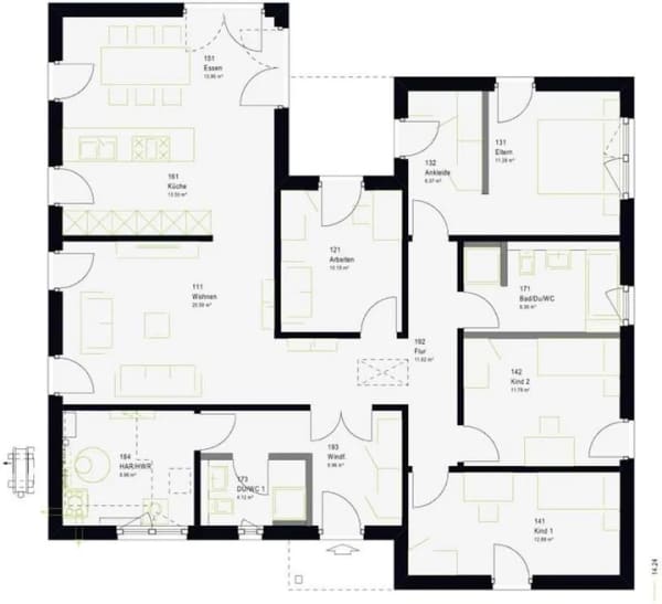 Immobilie in Dettighofen - Großer Bungalow mit 5 Zimmern - barrierefrei planbar - Bild 4