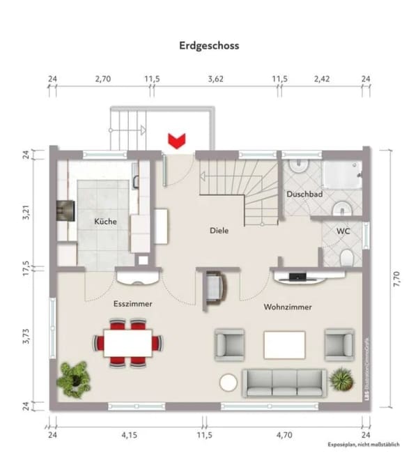 Immobilie in Gottmadingen - Freistehendes Einfamilienhaus mit Garten, Nahwärme und guter Anbindung in Gottmadingen-Ebringen - Bild 3