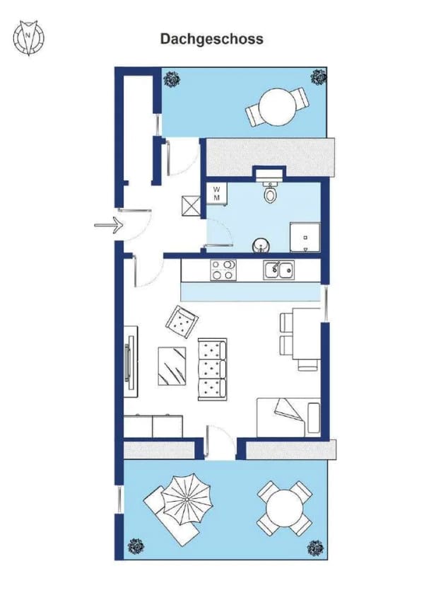 Immobilie in Schwäbisch Gmünd - *** Klein aber fein - Einzimmerappartement mit zwei Dachterrassen in der Innenstadt *** - Bild 4