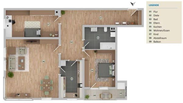 Immobilie in Pappenheim - Attraktive Kapitalanlage: Vermietete 4-Zimmer-Wohnung mit Balkon und Stellplatz - Bild 4