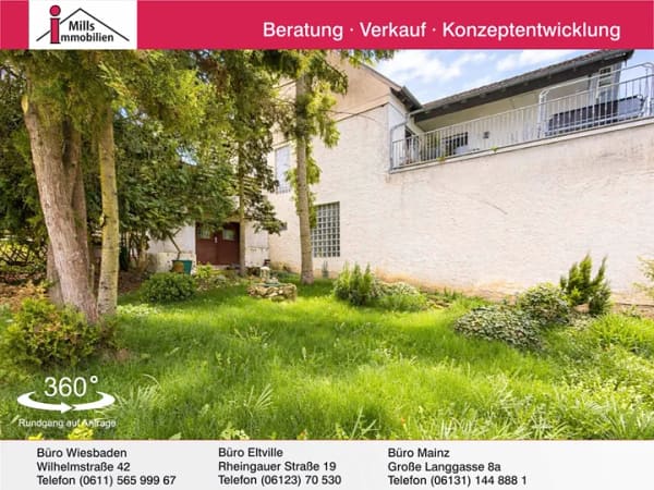 Immobilie in Stadecken-Elsheim - Ortsrandlage von Stadecken-Elsheim: Charmantes Einfamilienhaus mit Terrasse, Garten und Fernblick - Bild 0
