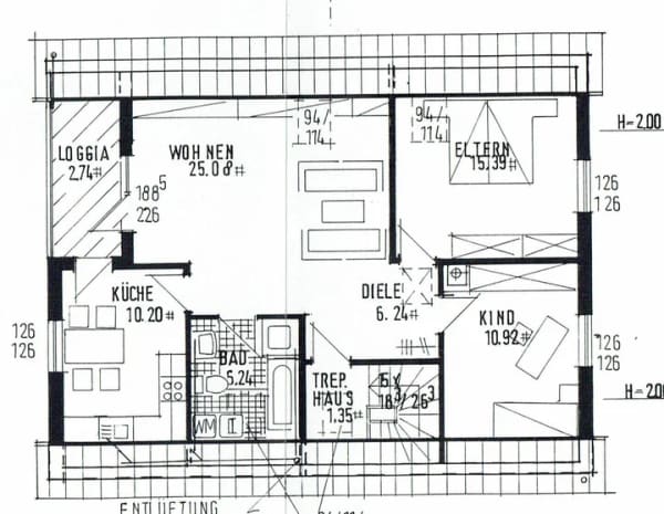 Immobilie in Ganderkesee - Dachgeschosswohnung in Zweifamilien-Haus mit Gartenanteil und Garage - Bild 0