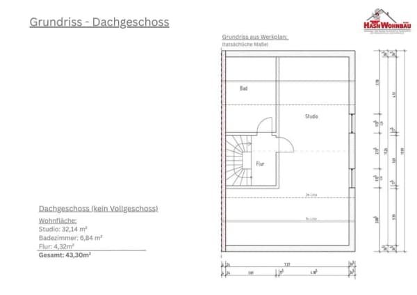 Immobilie in Hohenlinden - Wohnen m. Charakter: 2-Zimmer-Wohnung in Hohenlinden im OG und großem Studio mit Bad im DG - Bild 2