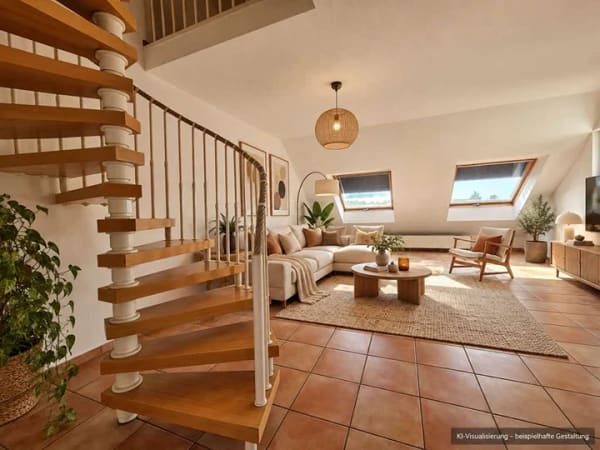 Immobilie in Zwingenberg - Bezugsfreie 3,5-Zimmer-Maisonette mit Loggia – Renovierung nach Abstimmung möglich - Bild 2