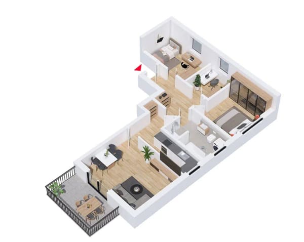 Immobilie in Neufahrn in Niederbayern - 3,5-Zimmer Wohnung in Neufahrn in Niederbayern - Bild 3