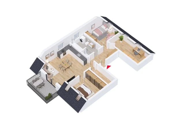 Immobilie in Neufahrn in Niederbayern - 4-Zimmer Wohnung in Neufahrn in Niederbayern - Bild 3