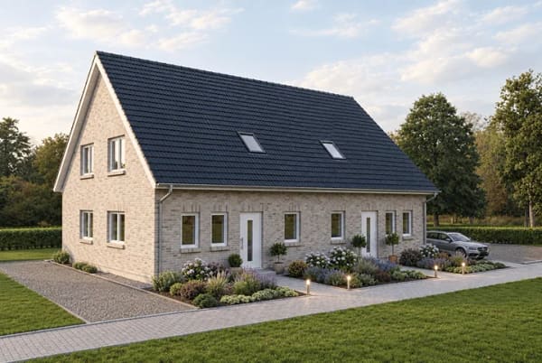 Immobilie in Kisdorf - Geplantes Bauvorhaben - Energieeffiziente KfW 40 Neubau-Doppelhaushälfte - Bild 1