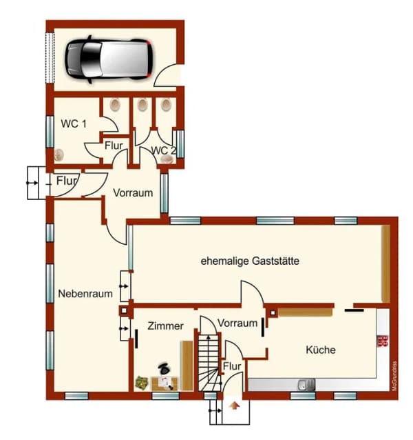 Immobilie in Heiningen - Wohnen und Arbeiten verbinden oder komplett als Wohnhaus nutzen! - Bild 3