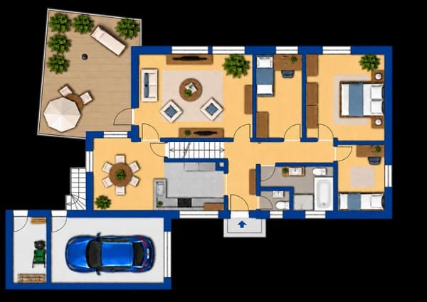 Immobilie in Rottenacker - Modernes Einfamilienhaus mit großem Grundstück & separatem Wohnbereich - Bild 1