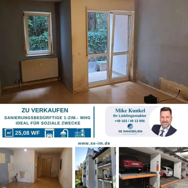 Immobilie in Pforzheim - Sanierungsbedürftiges 1 Zimmer Appartement - Bild 0