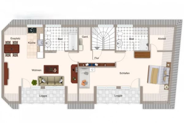 Immobilie in Wangerooge - Art & Sea auf Wangerooge: Stilvolle Dachgeschosswohnung mit zwei Loggien und Inselflair! - Bild 2