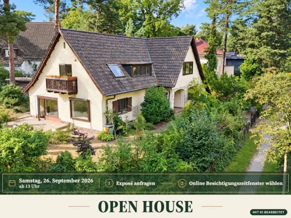 Immobilie in Kleinmachnow - Open House 26.09. | Für Liebhaber: Baudenkmal mit Garten in Kleinmachnow - Bild 0