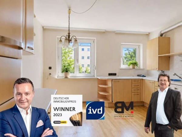 Immobilie in Augsburg - Zum Hübschmachen: 1-Zimmer-Wohnung mit großer Wohnküche in Augsburg-Bärenkeller im Erbbaurecht - Bild 0