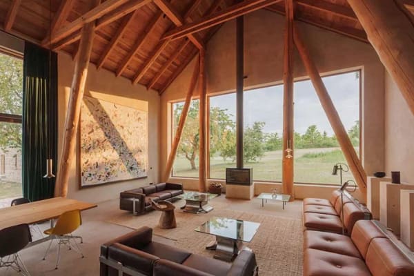 Immobilie in Gerswalde - Architektonisches Ensemble mit Wohnscheune, Gäste- und Saunahaus auf 5.000 m² - Bild 1