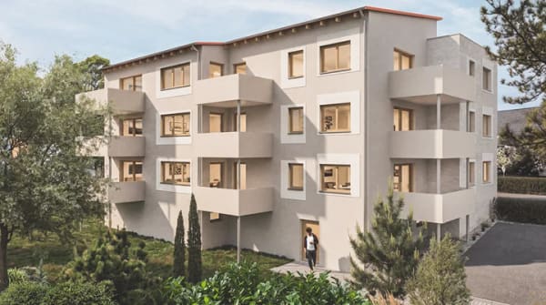 Immobilie in Neustadt an der Waldnaab - Neubau 2-Zimmer-Eigentumswohnung mit West-Balkon im 1. Obergeschoss | EH40 QNG - Bild 0