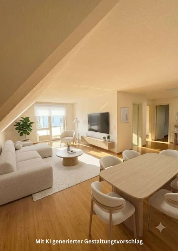 Immobilie in Freiberg am Neckar - Wunderschöne, helle Dachgeschoss-Maisonettewohnung mit Balkon - Bild 1