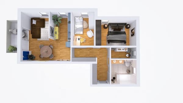 Immobilie in Neustadt an der Waldnaab - Großzügige 3-Zimmer-Neubauwohnung mit West-Balkon im 1. Obergeschoss | EH40 QNG - Bild 1
