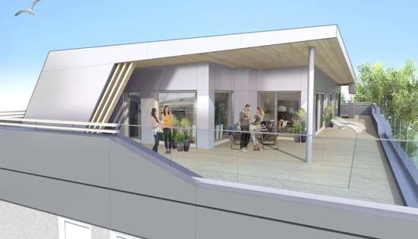 Immobilie in Glücksburg - Seltene Projektentwicklung in Top-Lage: Dachfläche mit Penthouse-Baugenehmigung direkt am Kurstrand - Bild 1