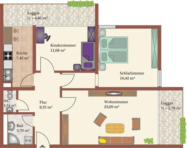 Immobilie in Unterschleißheim - TOP geschnittene 3-Zi. Whg. in Unterschleißheim mit Pool & Sauna - Bild 4