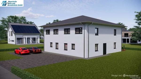 Immobilie in Aholming - Provisionsfrei! Wohnen in entspannter Lage - Moderne Neubau-Doppelhaushälfte mit Garten in Aholming! - Bild 1