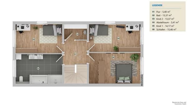 Immobilie in Aholming - Provisionsfrei! Wohnen in entspannter Lage - Moderne Neubau-Doppelhaushälfte mit Garten in Aholming! - Bild 3