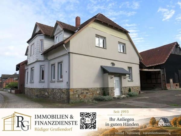Immobilie in Bergfeld - Modernisiertes Ein- Zweifamilienhaus mit Nebengelass und vielseitigen Nutzungsmöglichkeiten - Bild 0
