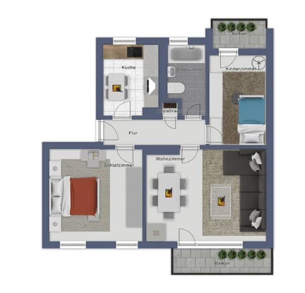 Immobilie in Oldenburg - Attraktive Kapitalanlage: 3-Zimmer-Wohnung mit zwei Balkonen in Oldenburg-Osternburg - Bild 1
