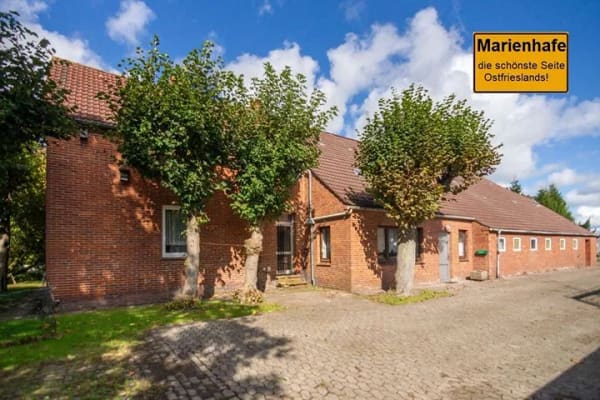 Immobilie in Marienhafe - Historischer Resthof mit  4 ha Land in Marienhafe– viel Platz, Charakter und Potenzial! - Bild 0